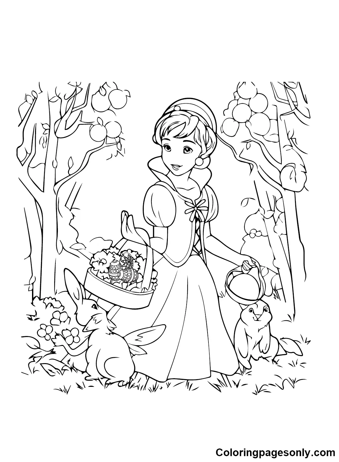 Easter Cartoon Coloring Pages