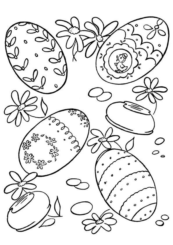 Huevos Pascua Para Colorear 110