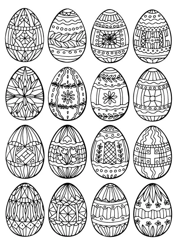 Huevos Pascua Para Colorear 88