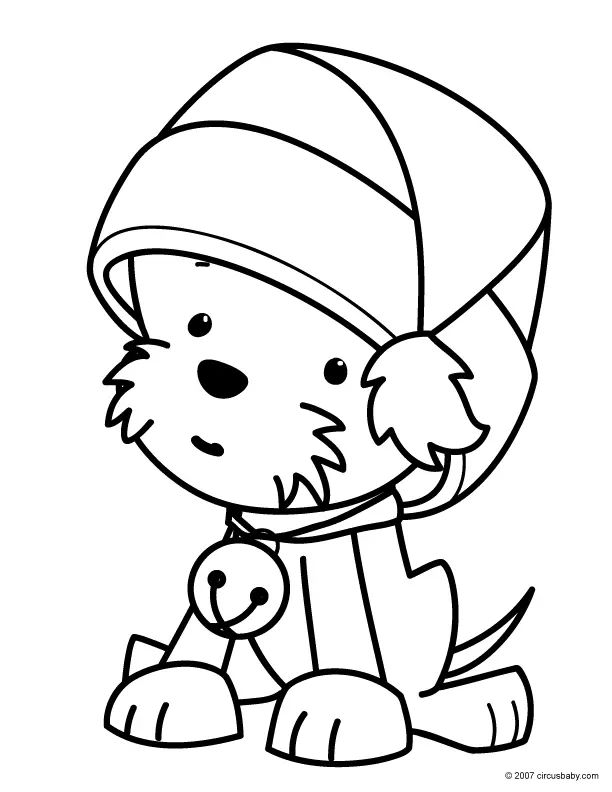 Easy Christmas Coloring Pages 3