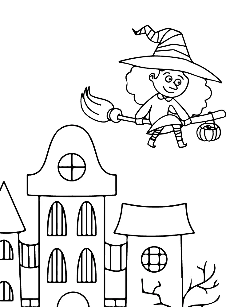 Easy Cute Halloween Coloring pages 13