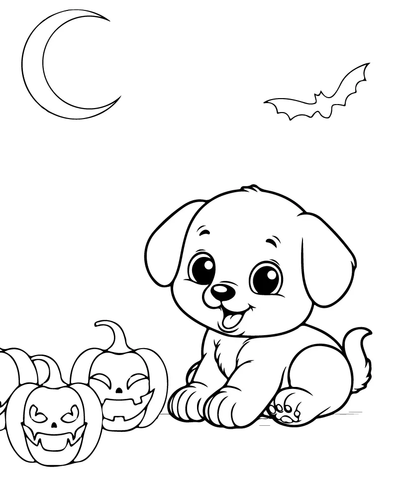 Easy Cute Halloween Coloring pages 21