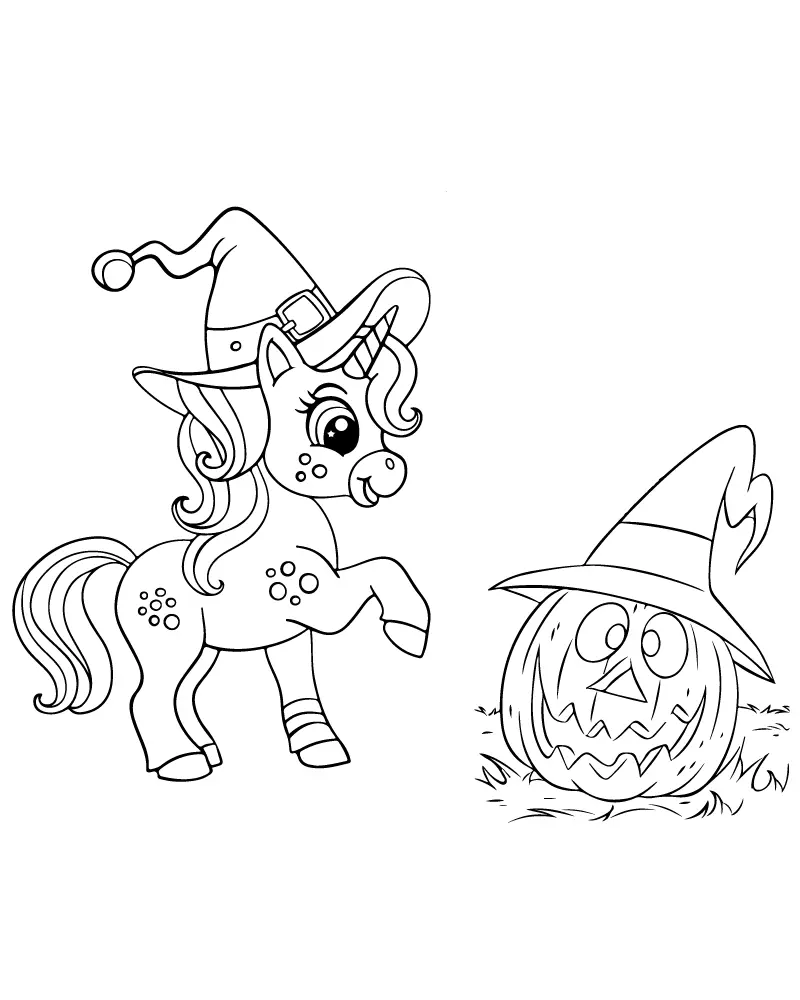 Easy Cute Halloween Coloring pages 22