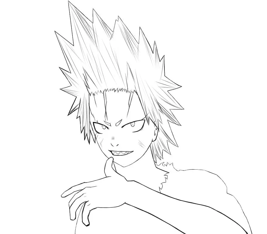 Eijiro Kirishima Para Colorear