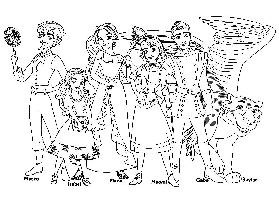 Elena of Avalor Coloring Pages 2