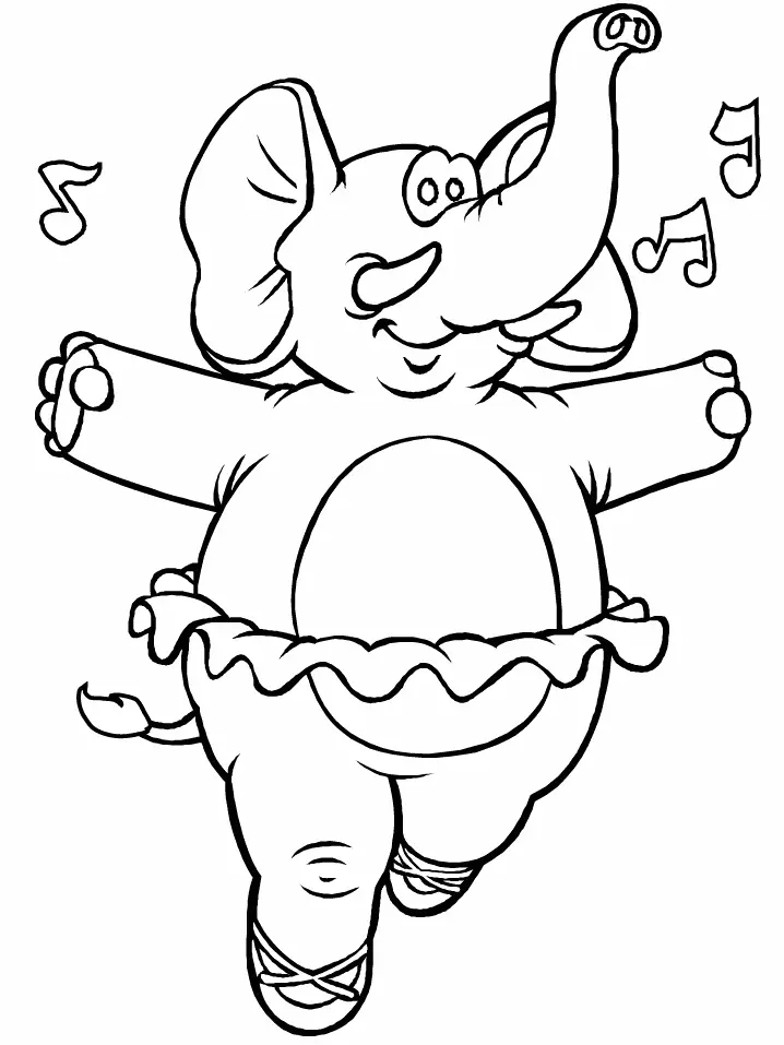 Elephant Coloring Pages 26