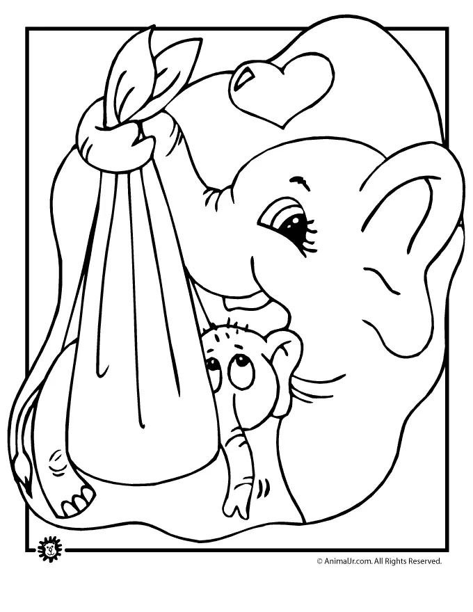 Elephant Coloring Pages 35