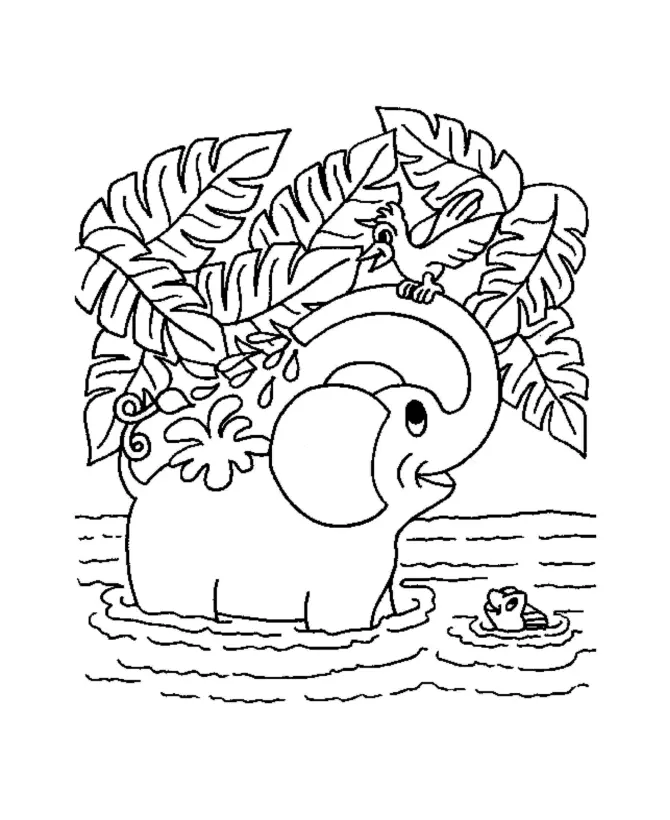 Elephant Coloring Pages 38