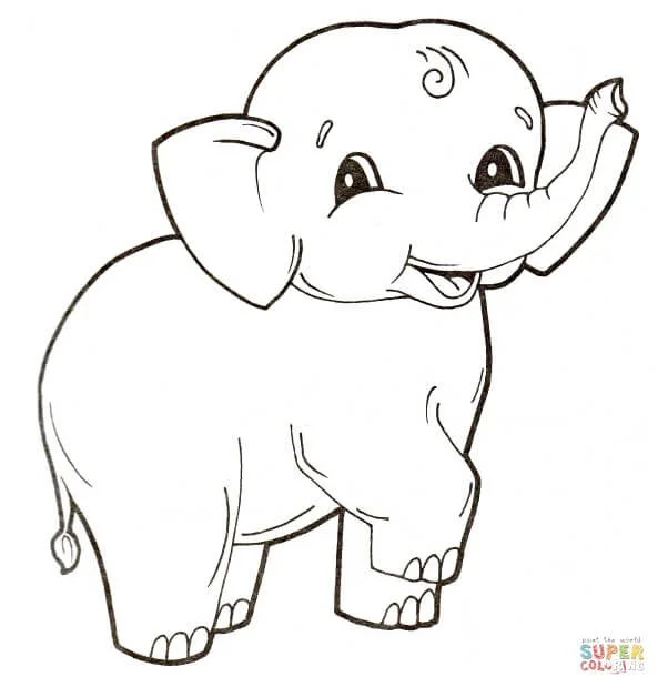 Elephant Coloring Pages 48