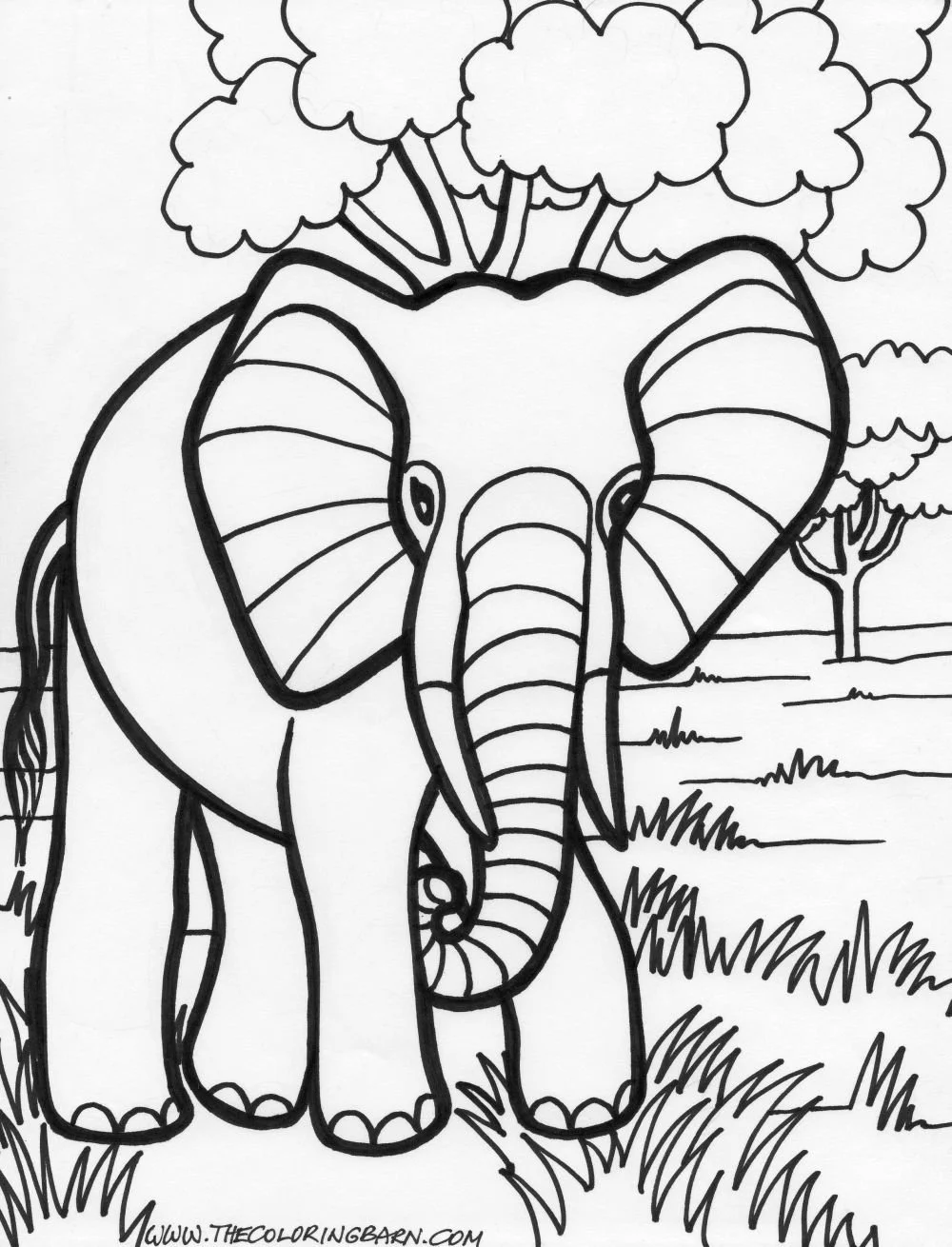 Elephant Coloring Pages 55