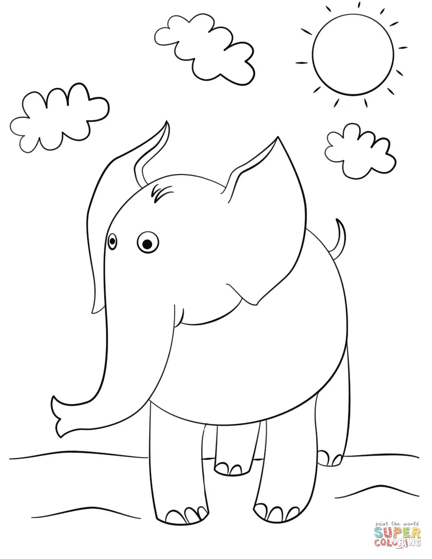 Desenhos de Elephant Para Colorir 58