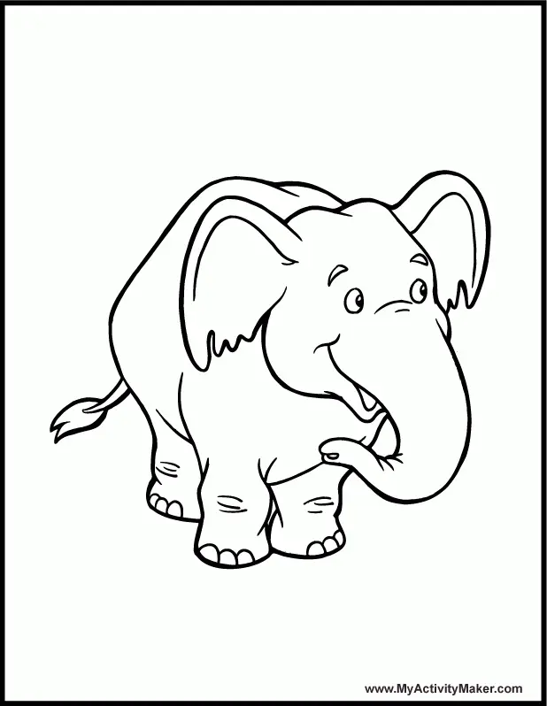 Desenhos de Elephant Para Colorir 6