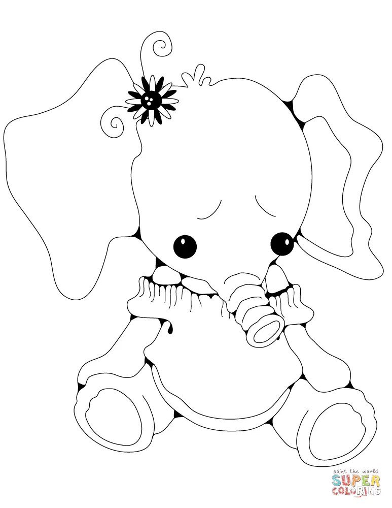 Desenhos de Elephant Para Colorir 61