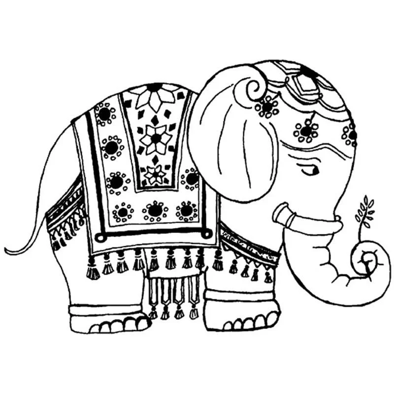 Desenhos de Elephant Para Colorir 71