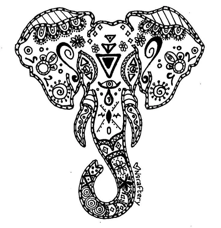 Desenhos de Elephant Para Colorir 72