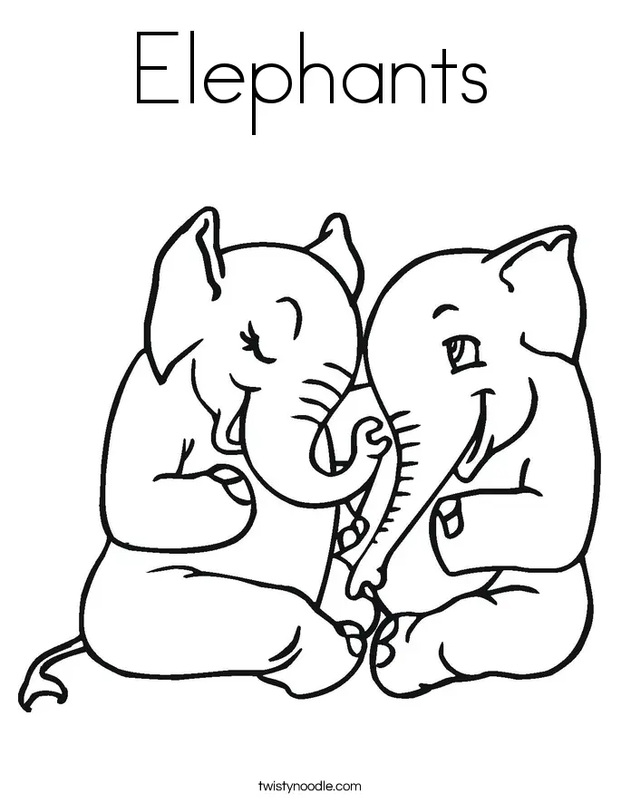 Elephant Coloring Pages 77