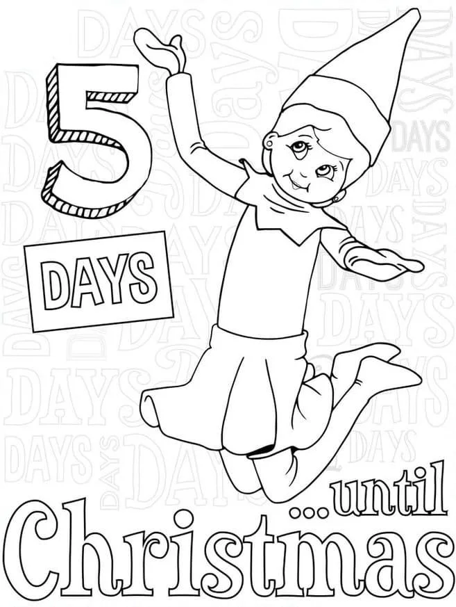 Elf on the Shelf Coloring Pages 58