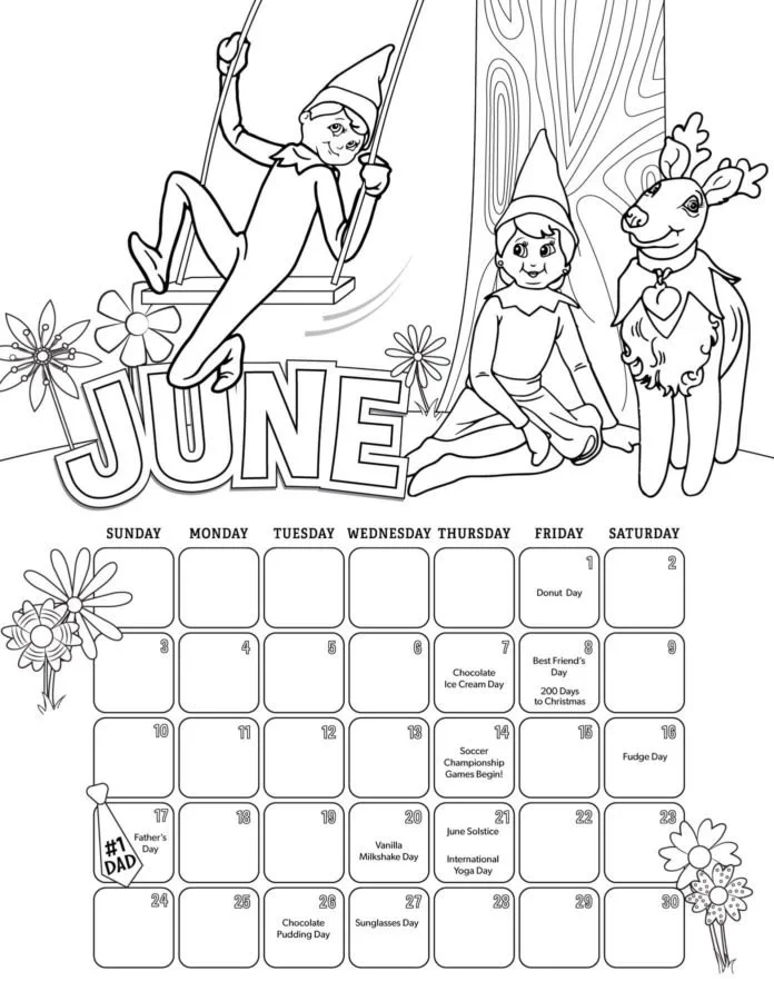 Elf on the Shelf Coloring Pages 68