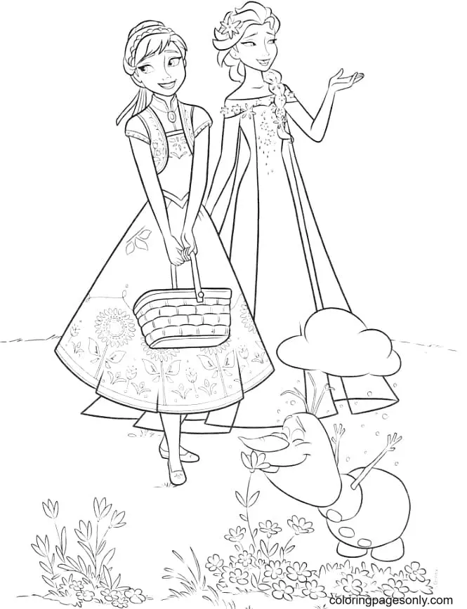 Elsa Y Anna Para Colorear 51