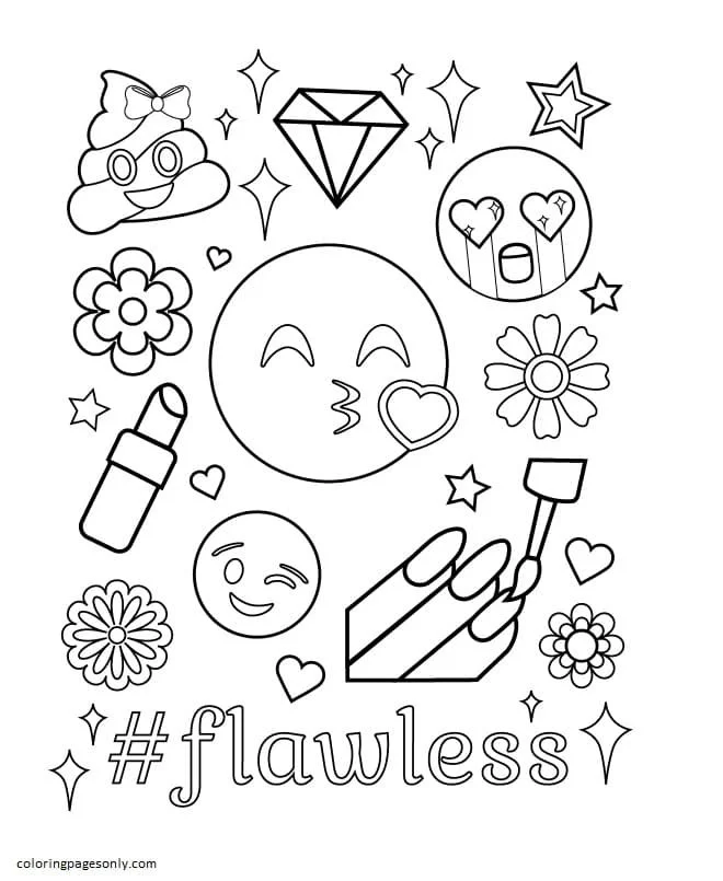 Emoji Coloring Pages 13