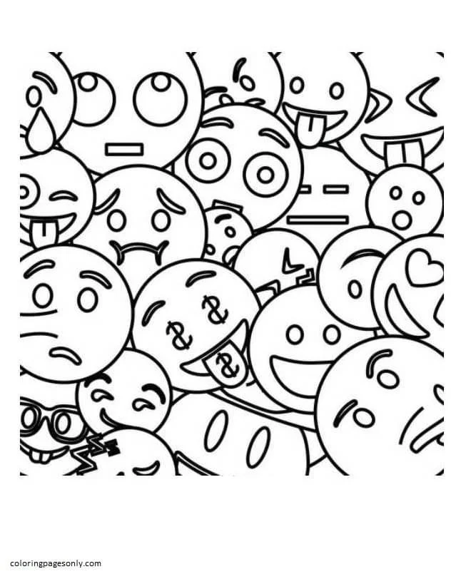 Emoji Coloring Pages 14