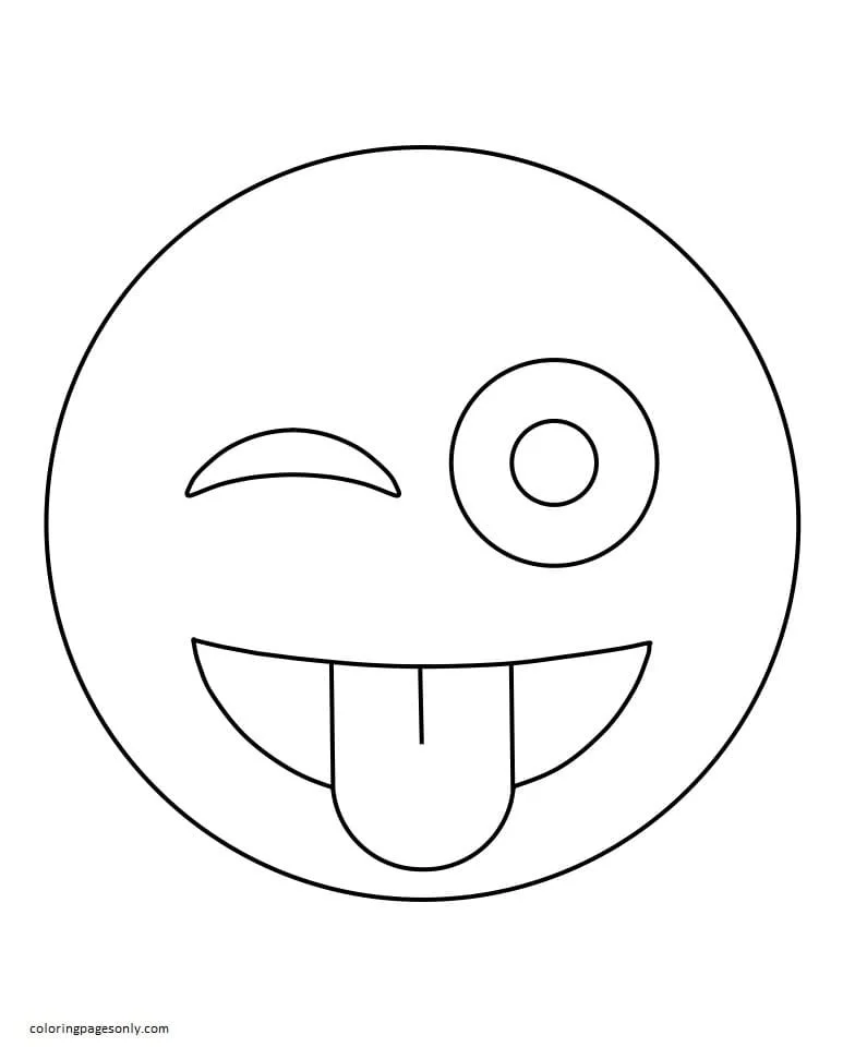 Emoji Coloring Pages 17