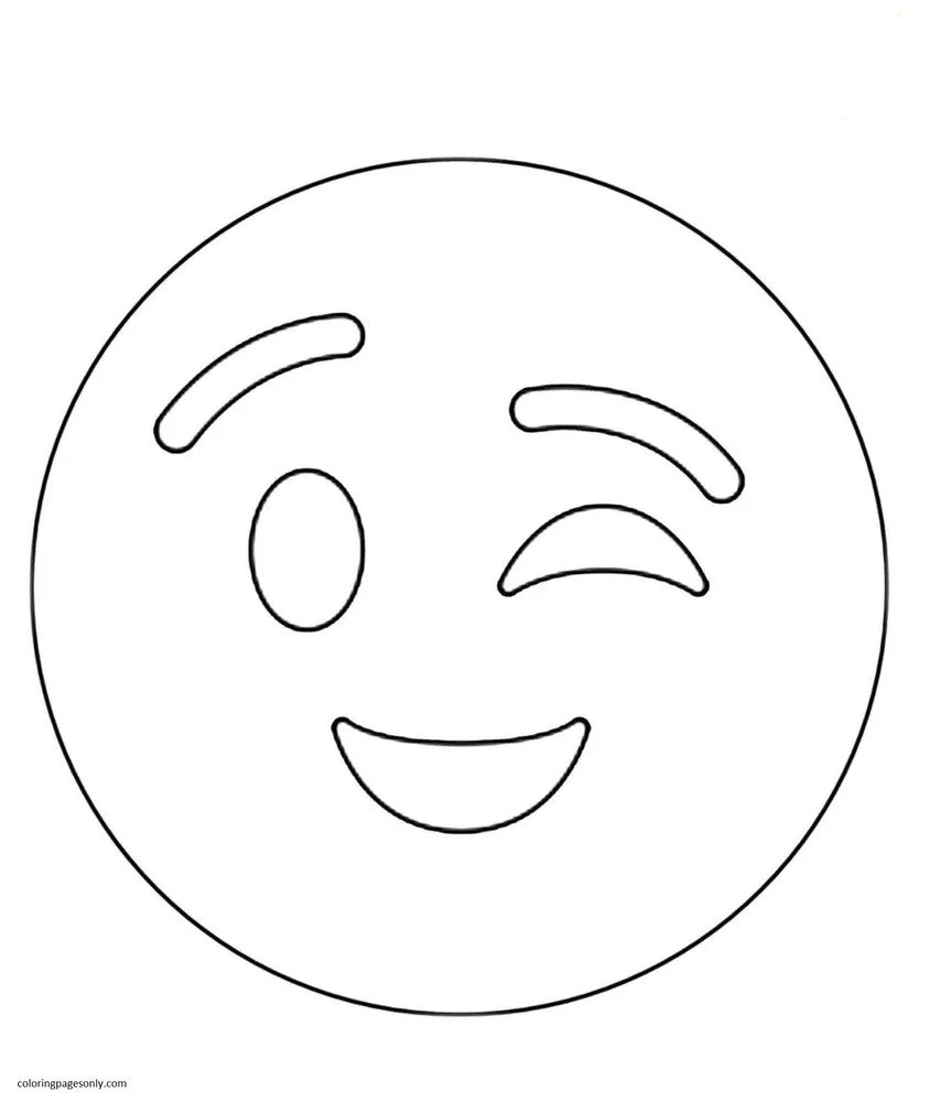 Emoji Coloring Pages 29