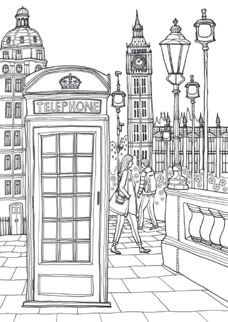 Desenhos de Inglaterra Para Colorir 65