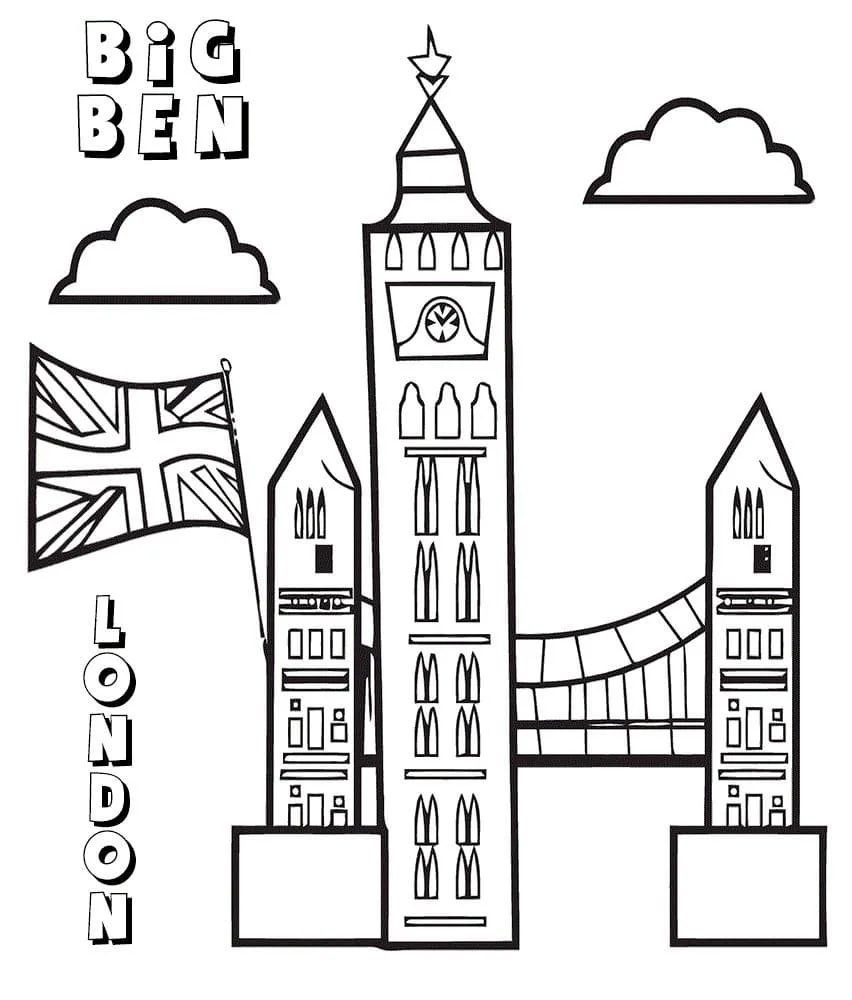 Desenhos de Inglaterra Para Colorir 72