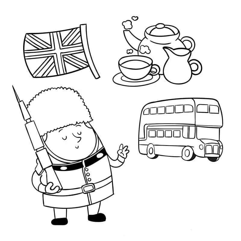 Desenhos de Inglaterra Para Colorir 83