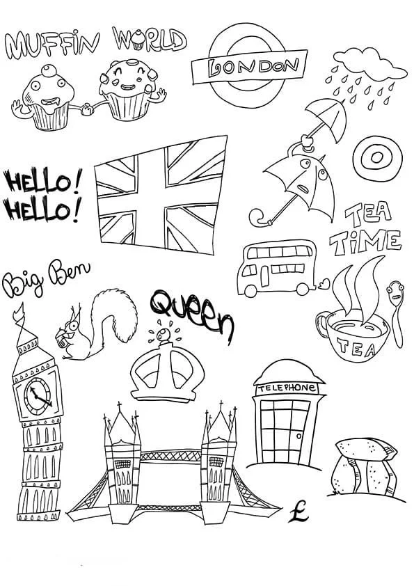 Inglaterra Para Colorear 85