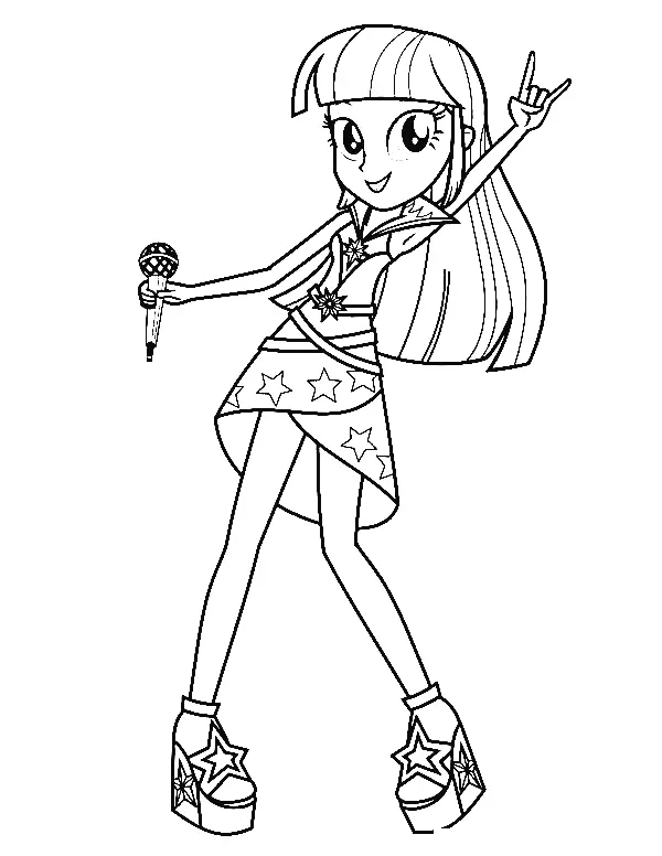 Desenhos de Equestria Girls Para Colorir 49