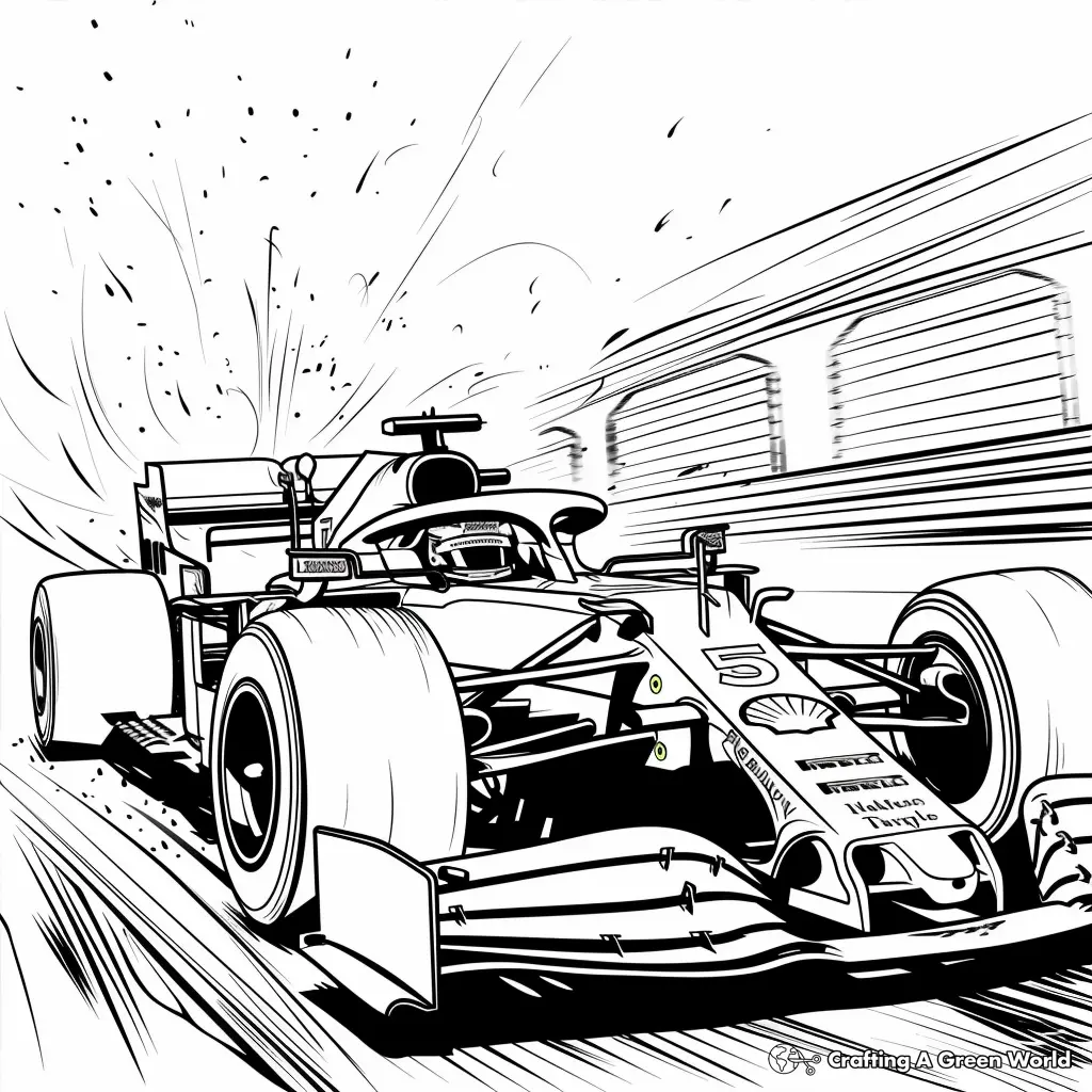 Carros de Formula 1 Para Colorir 11