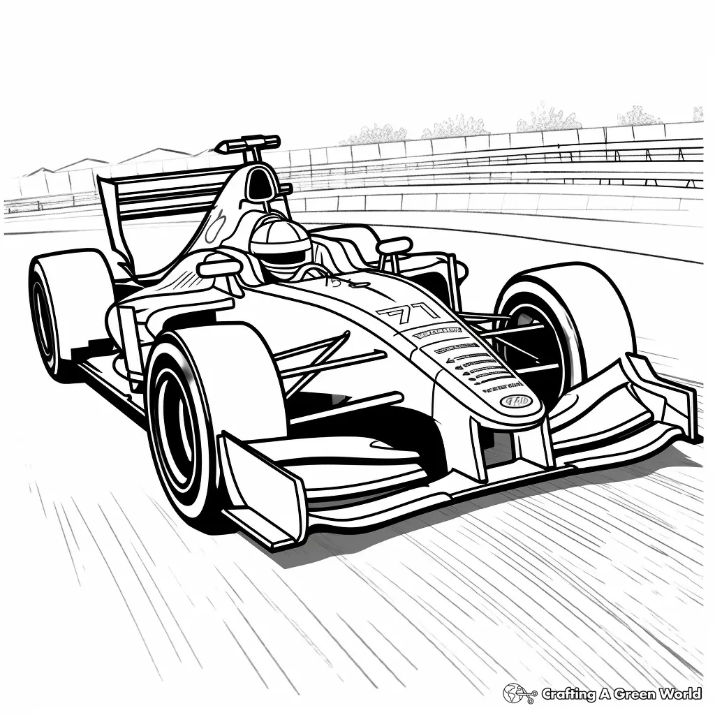 Carros de Formula 1 Para Colorir 12