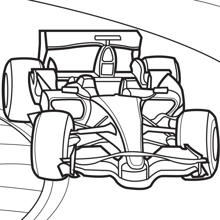 Carros de Formula 1 Para Colorir 14