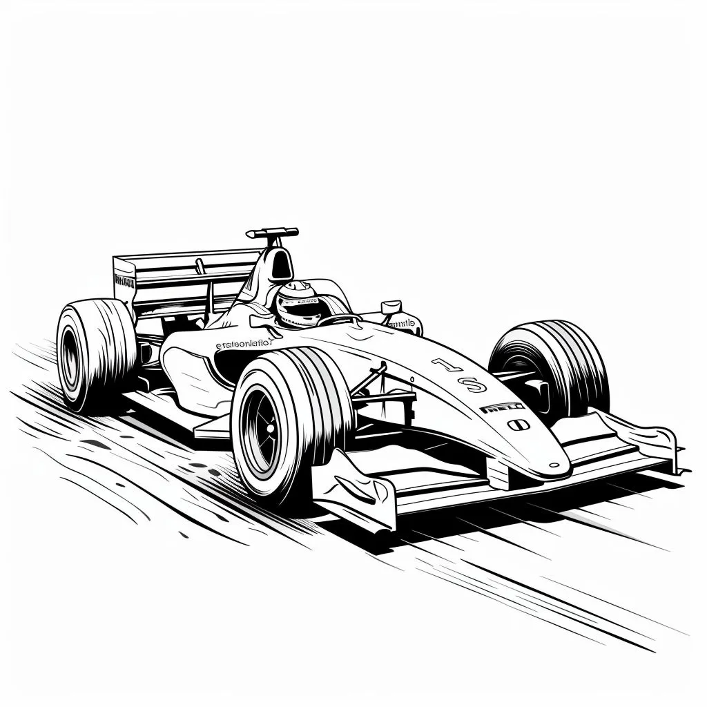 Carros de Formula 1 Para Colorir 15