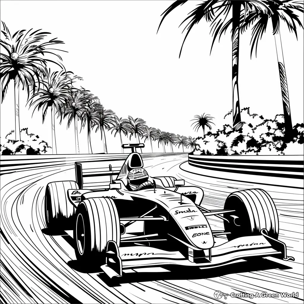 Carros de Formula 1 Para Colorir 16