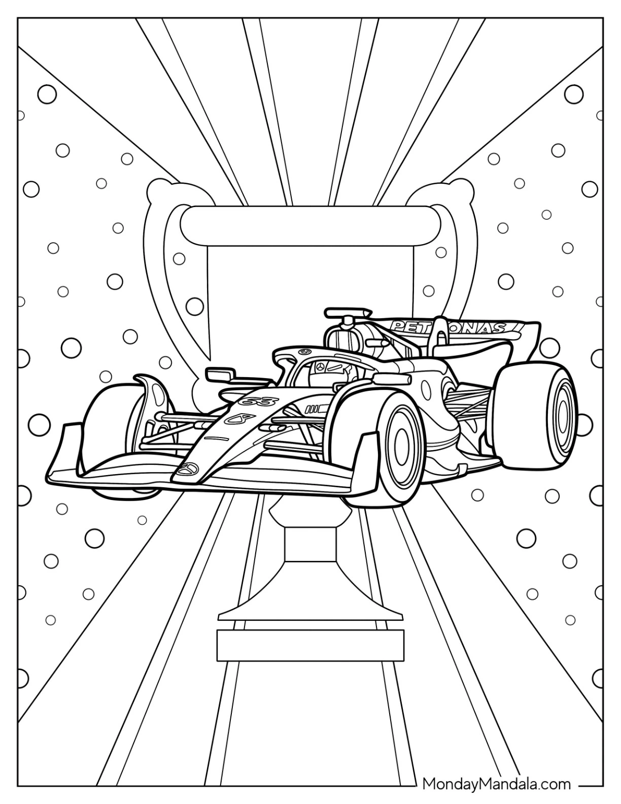 Carros de Formula 1 Para Colorir 2