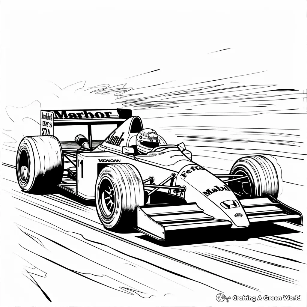 Carros de Formula 1 Para Colorir 3