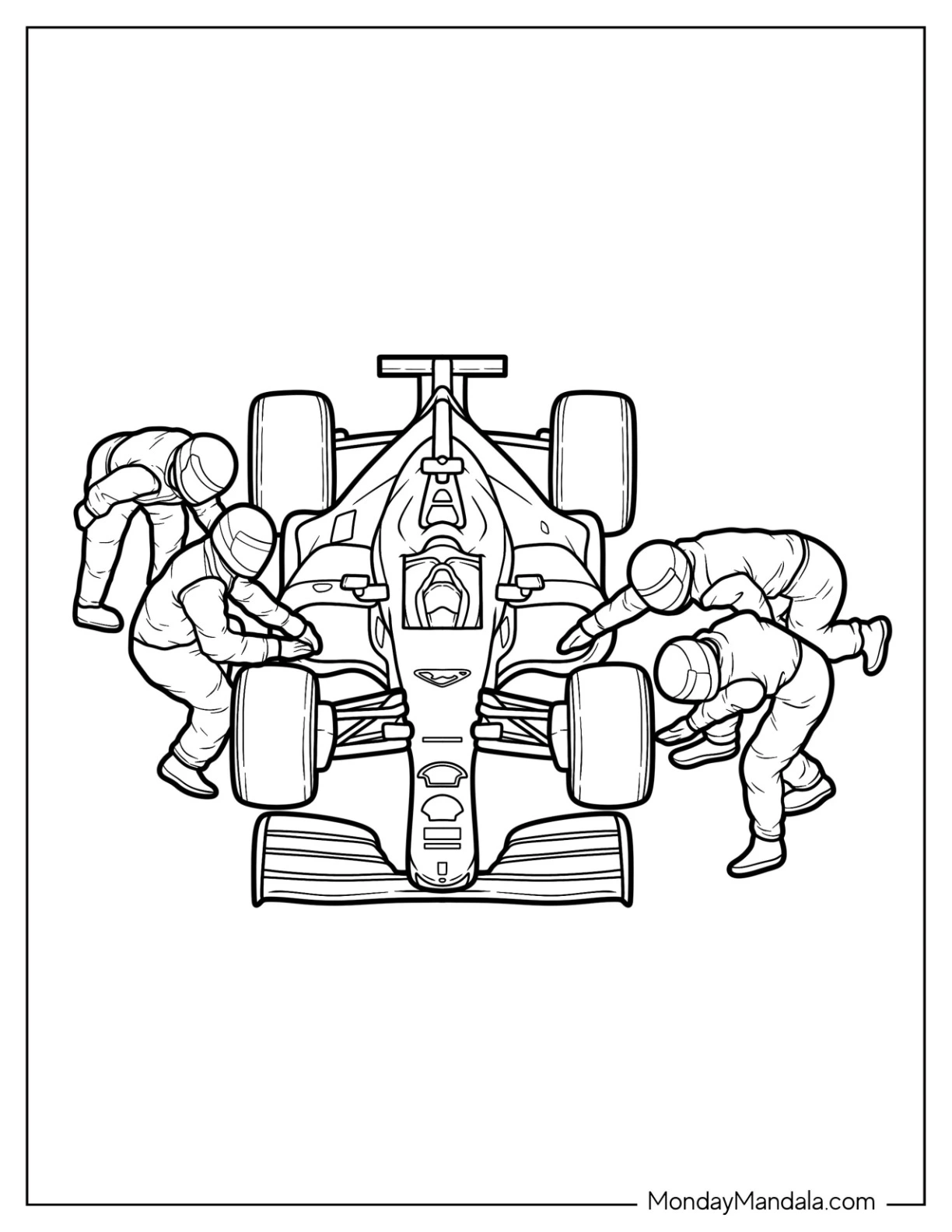 Carros de Formula 1 Para Colorir 4