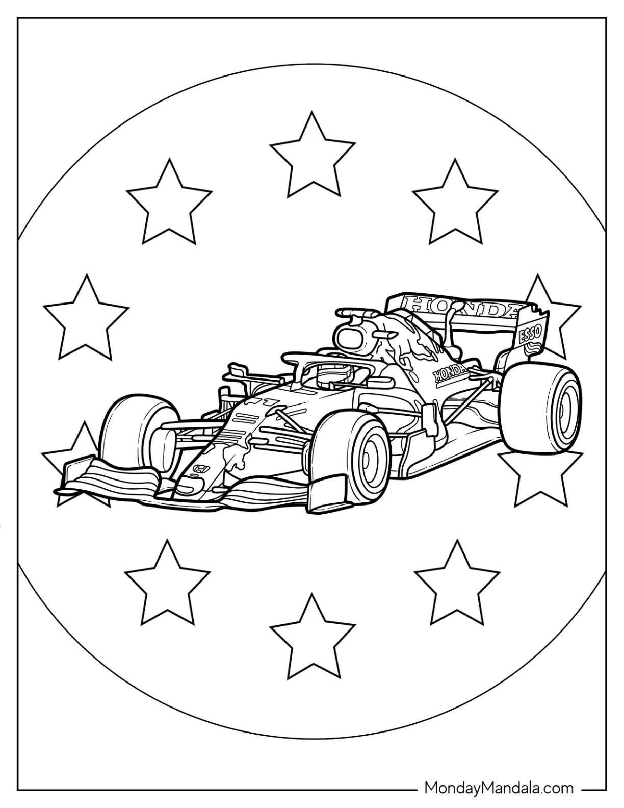 Carros de Formula 1 Para Colorir 8