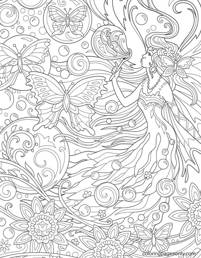 Desenhos de Fadas Para Colorir 58
