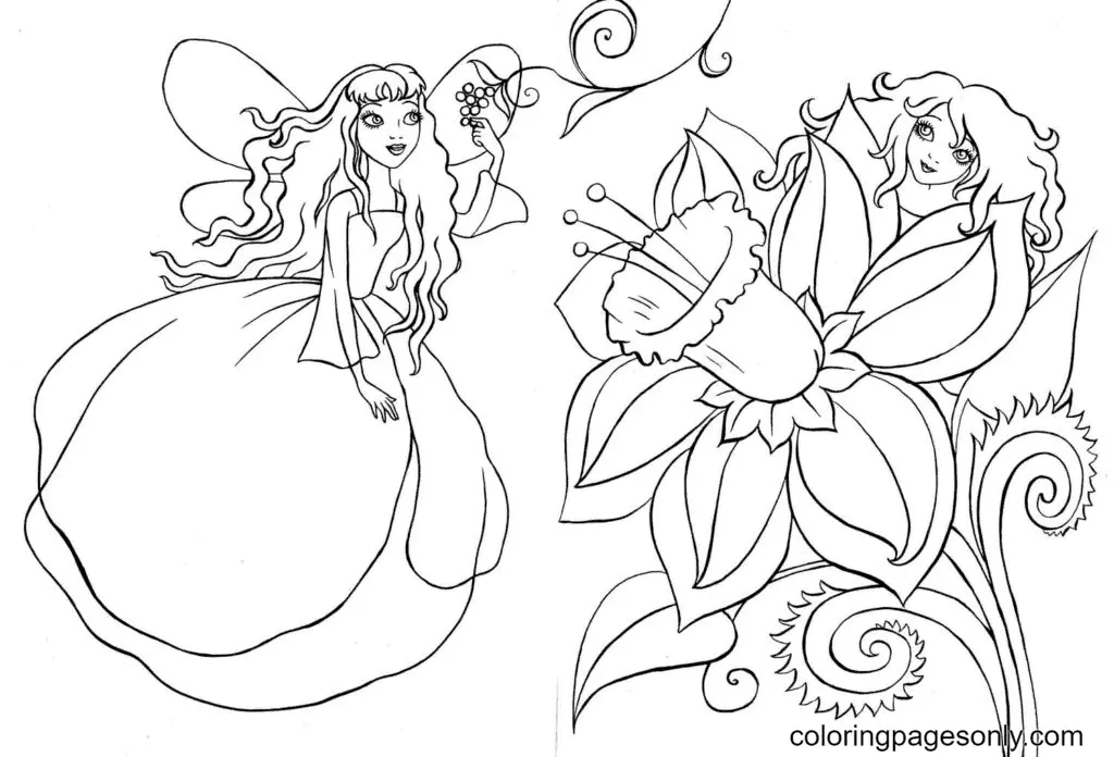 Fairy Coloring Pages 77