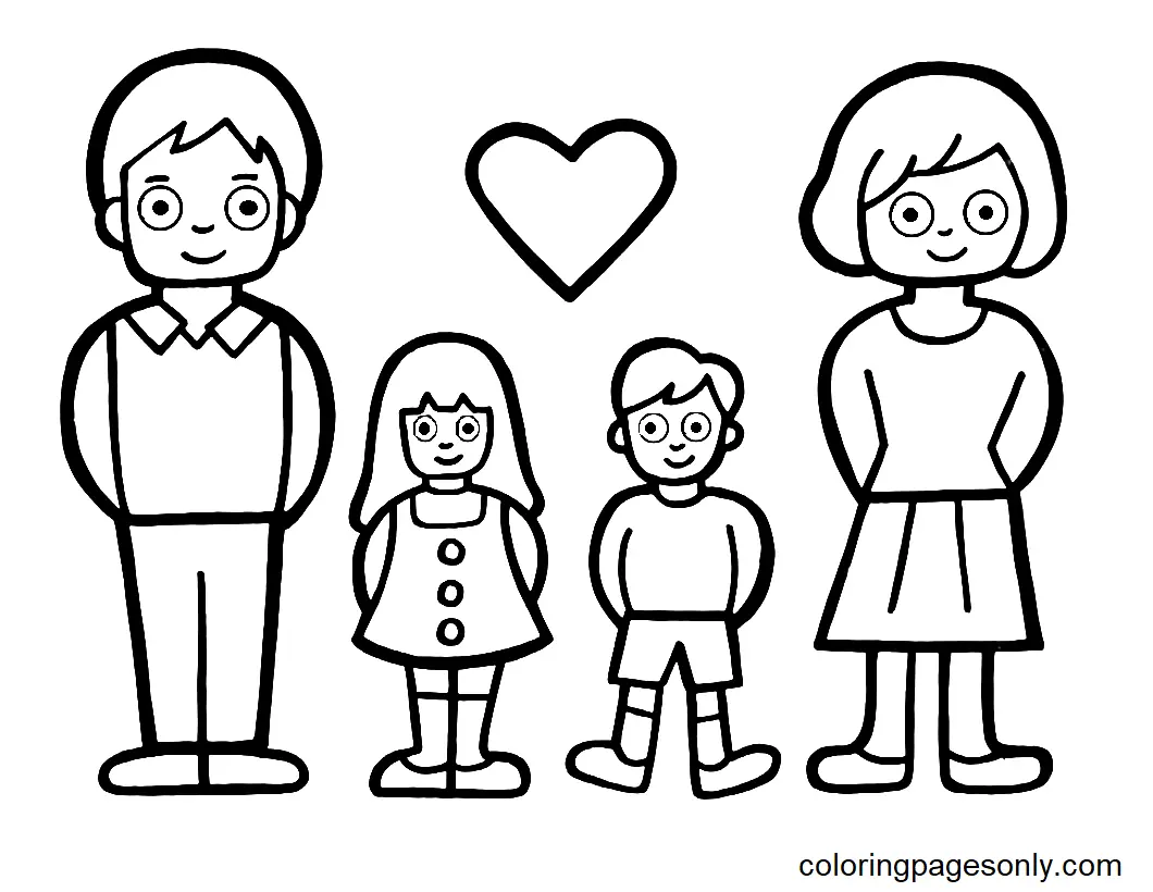 Family Coloring Pages 2