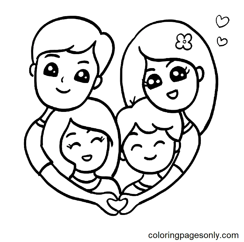 Family Coloring Pages 3