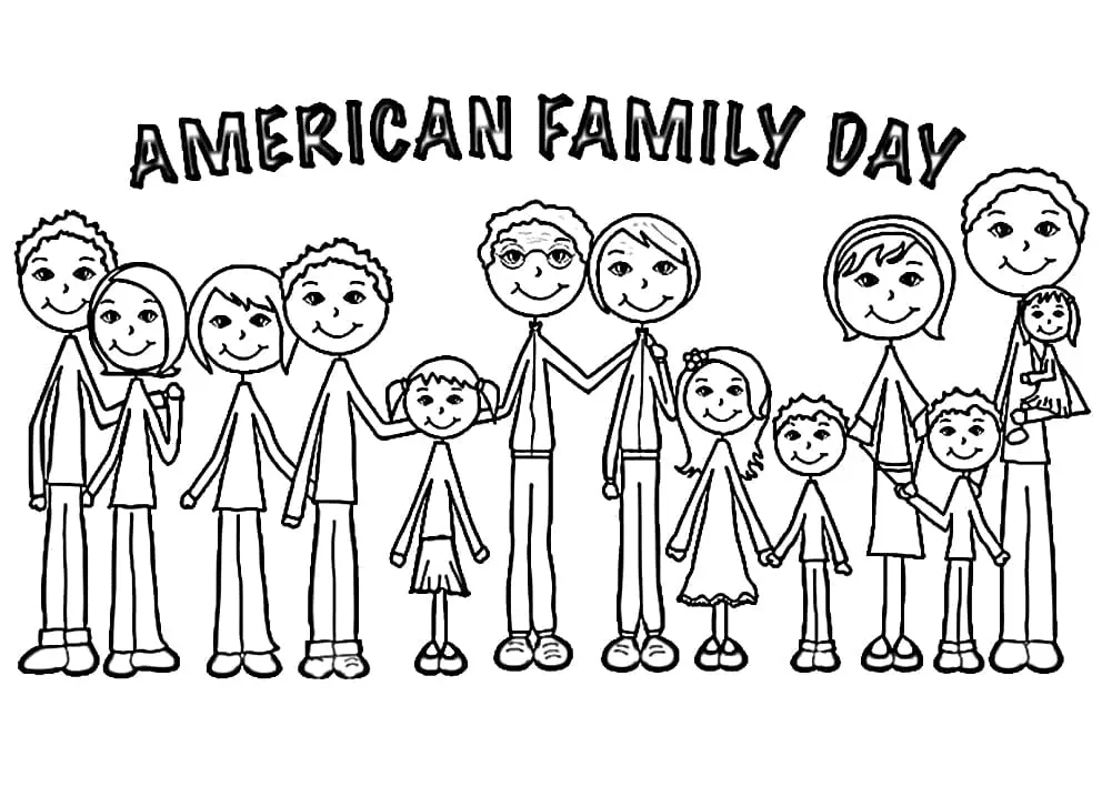 Family Day Coloring Pages 10