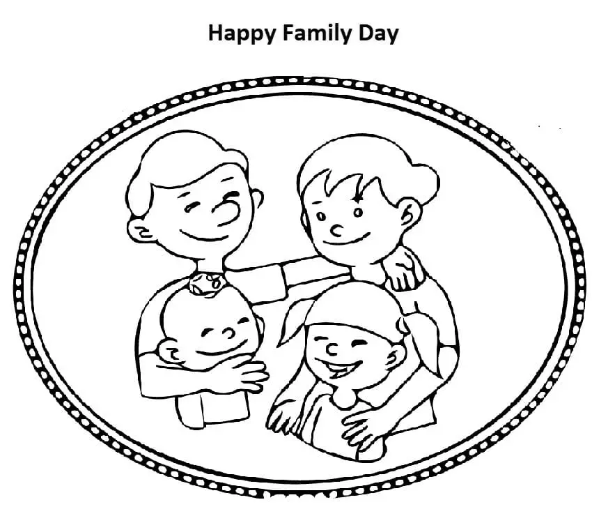 Family Day Coloring Pages