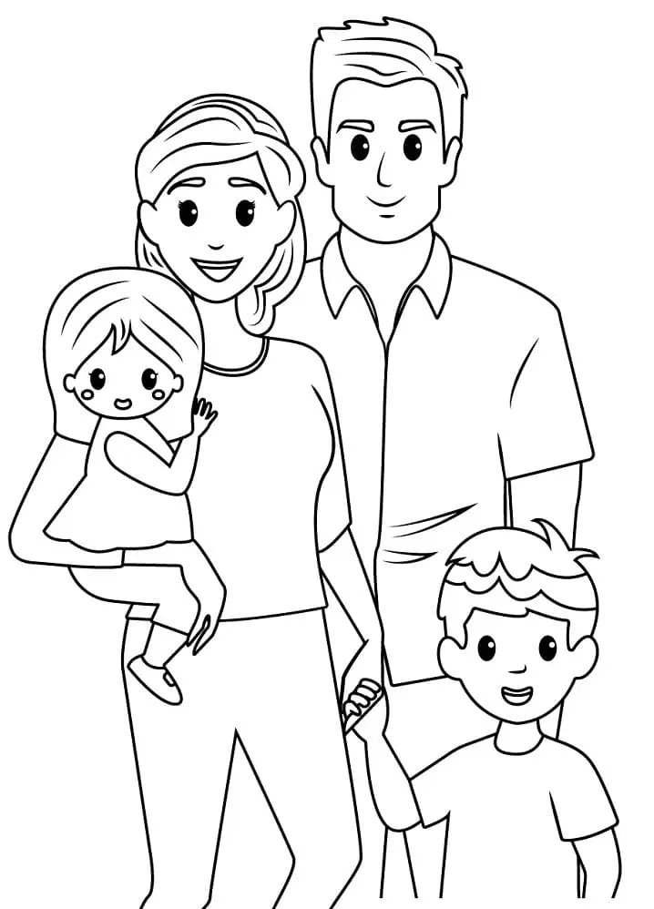 Family Day Coloring Pages 7