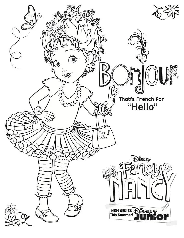 Desenhos de Fancy Nancy Para Colorir 7