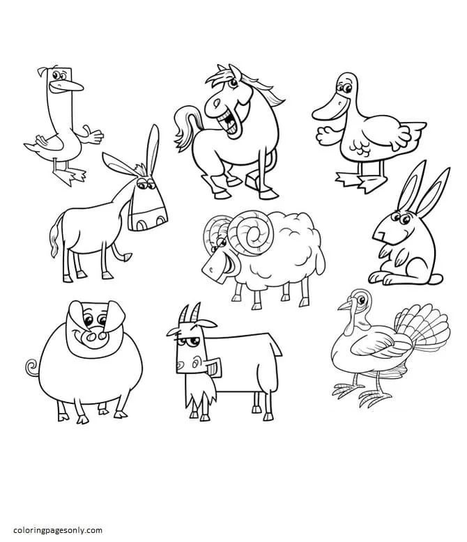 Desenhos de Animais de Fazenda Para Colorir 49